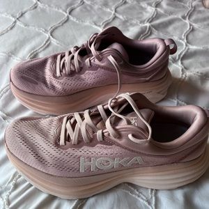 Pink Hoka Bondi 8 size 7 women’s limited edition color